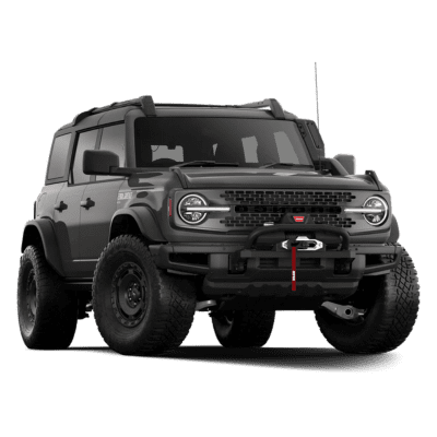 the 2021 ford bronco is shown